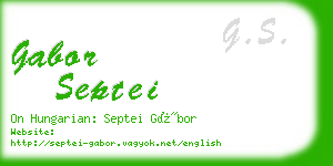 gabor septei business card